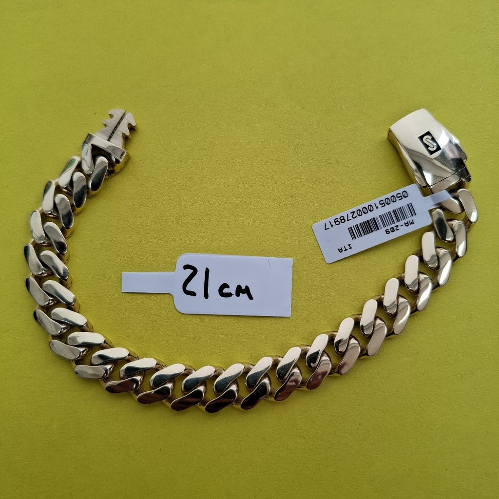 PULSERA CABALLERO MONACO ORO 14K 18 (NUEVO)