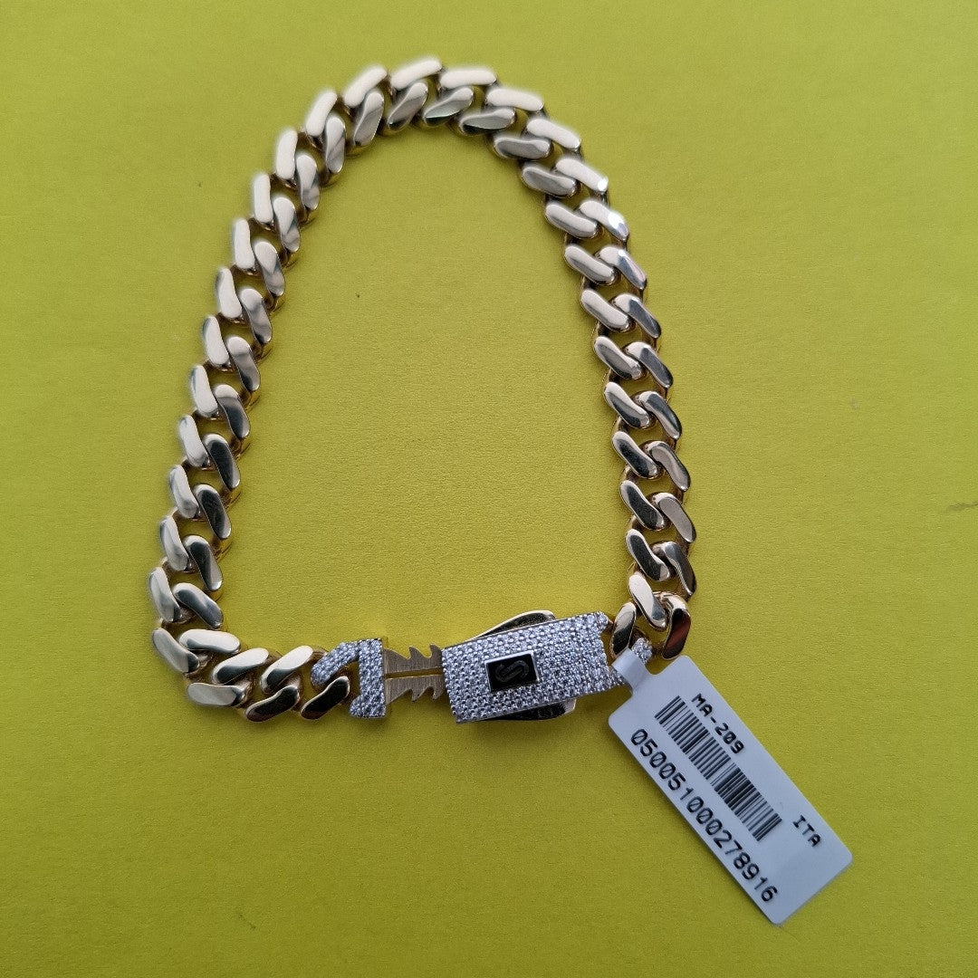 PULSERA MONACO ORO 14K 10.5 (NUEVO)