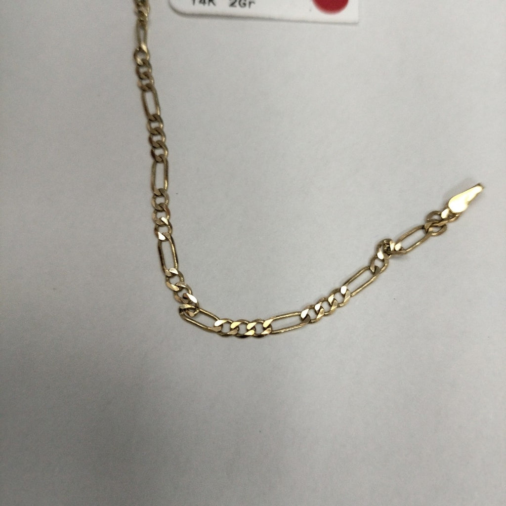PULSERA TEJIDO 3X1 14K 18 CM 2 GR (NUEVO)