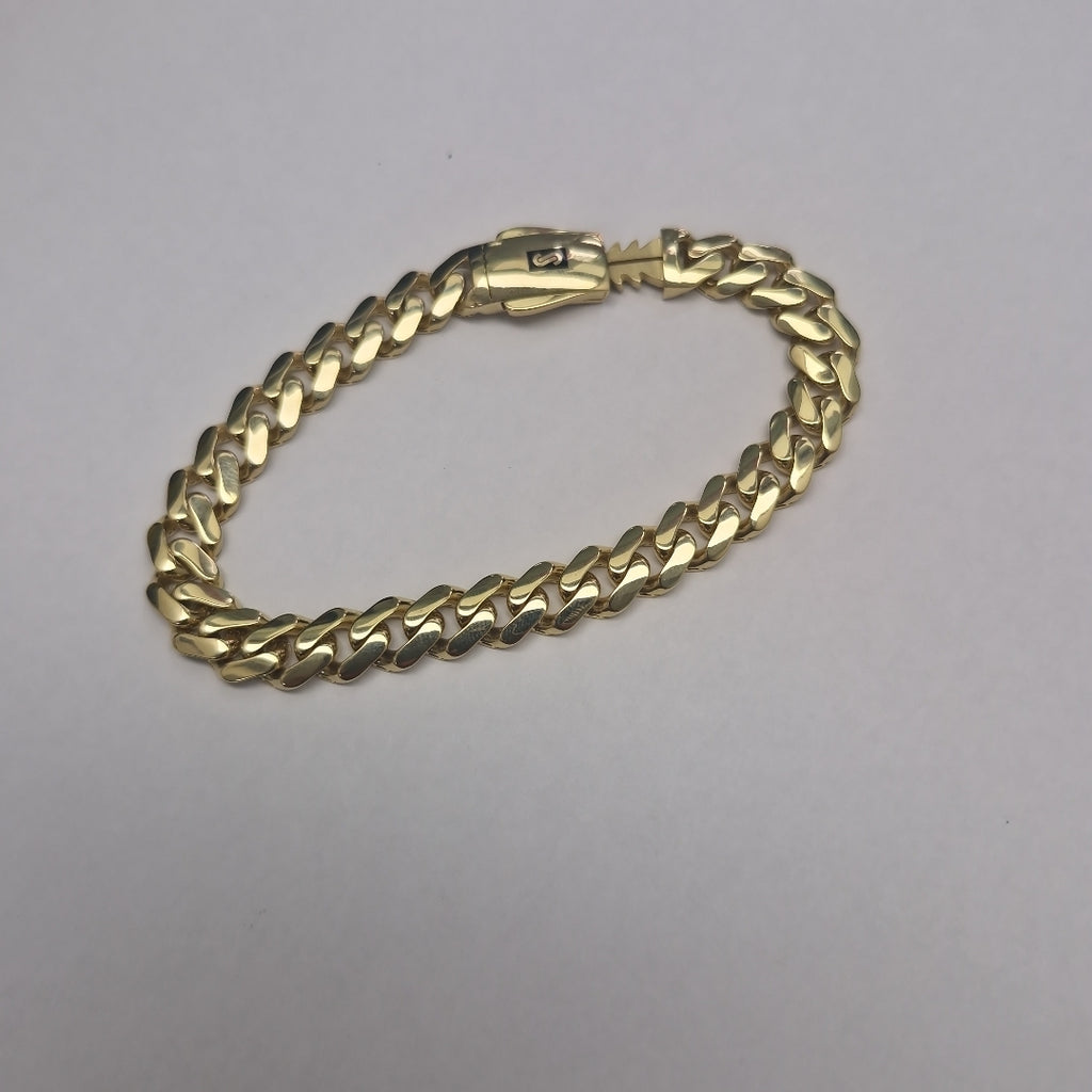 PULSERA CABALLERO MONACO ORO 14K 13.5 (NUEVO)