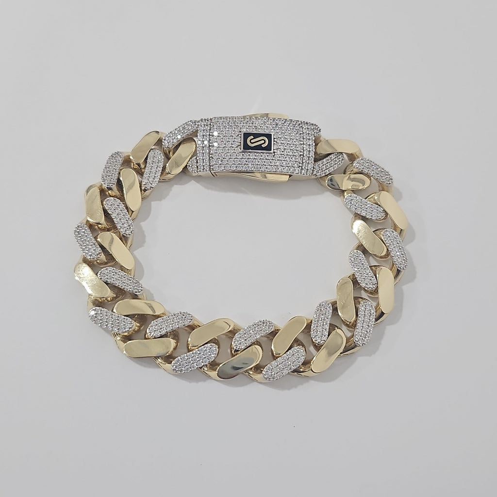 PULSERA CABALLERO MONACO ORO 14K 24.7 (NUEVO)