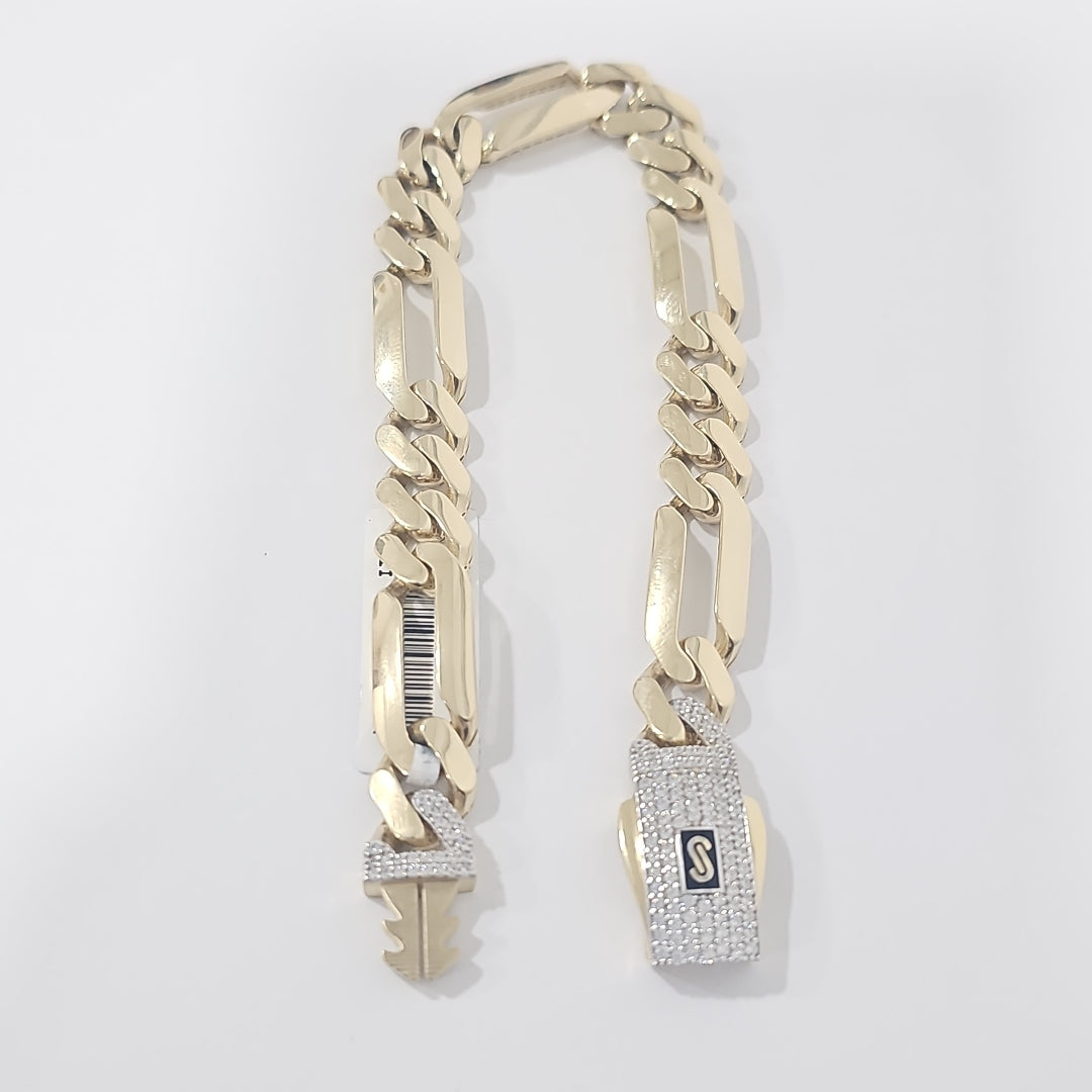 PULSERA CABALLERO MONACO ORO 14K 14.9 (NUEVO)