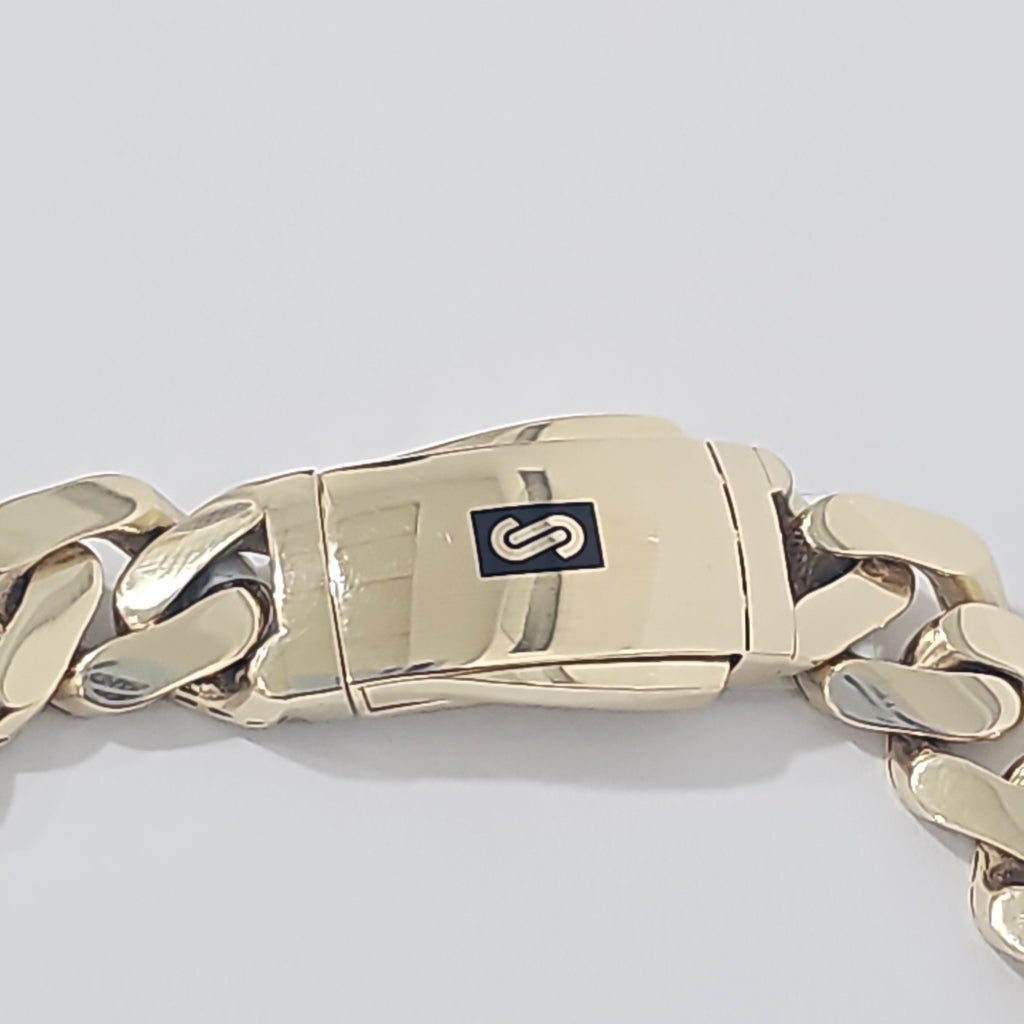 PULSERA CABALLERO MONACO ORO 14K 17.4 (NUEVO)