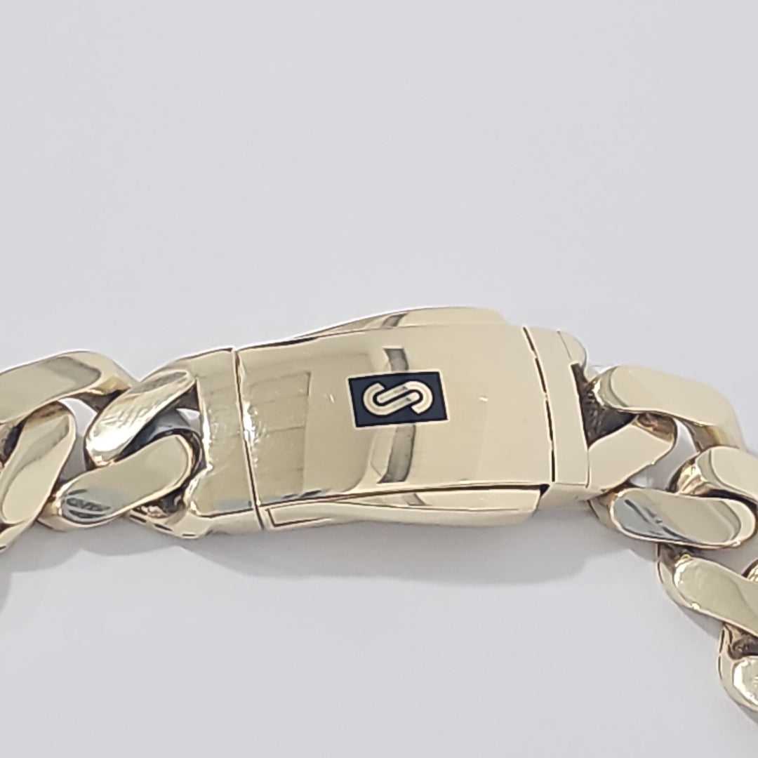 PULSERA CABALLERO MONACO ORO 14K 17.4 (NUEVO)