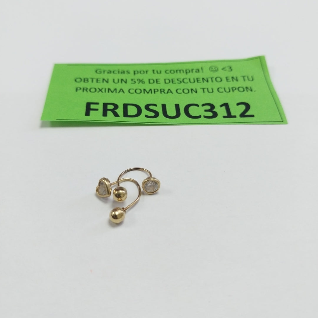 ARETES PAR ORO 14 K 0.5 GRMS (SEMINUEVO)