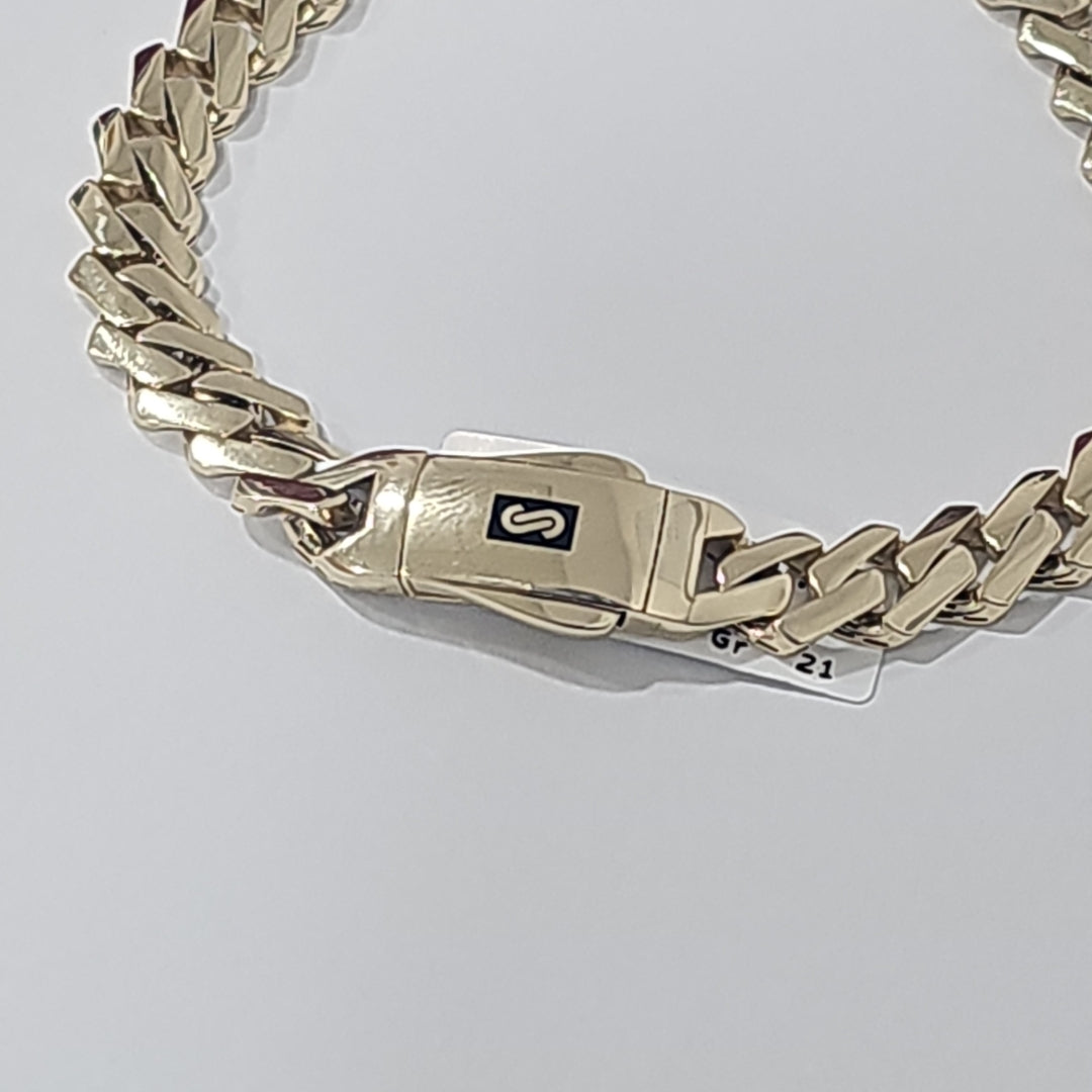 PULSERA CABALLERO MONACO ORO 14K 10.5 (NUEVO)