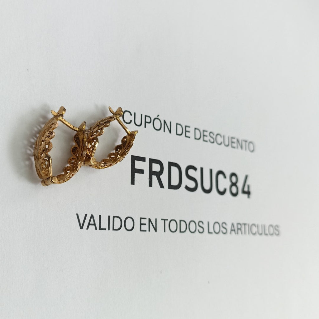 ARETES PAR ORO 10 K 3,50 GRMS (SEMINUEVO)