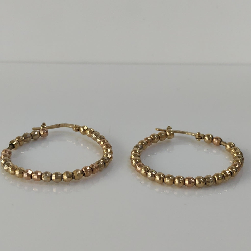 ARRACADAS PAR ORO COMBINADO 10 K 4,90 GRMS (SEMINUEVO)