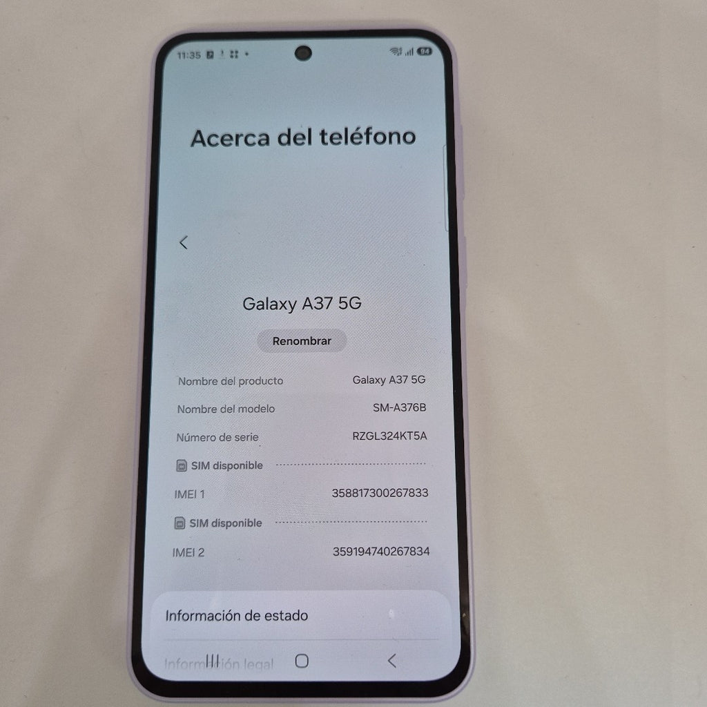 CELULAR SAMSUNG GALAXY A37 SM-A376B (2026) 256 GB 8 GB RAM (SEMINUEVO)