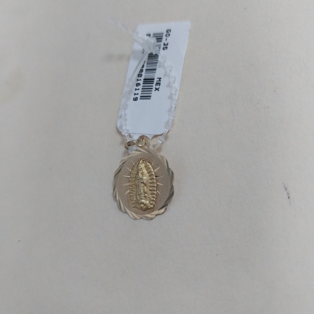 DIJE MEDALLA RELIGIOSA 14K 0.8 GR (NUEVO)