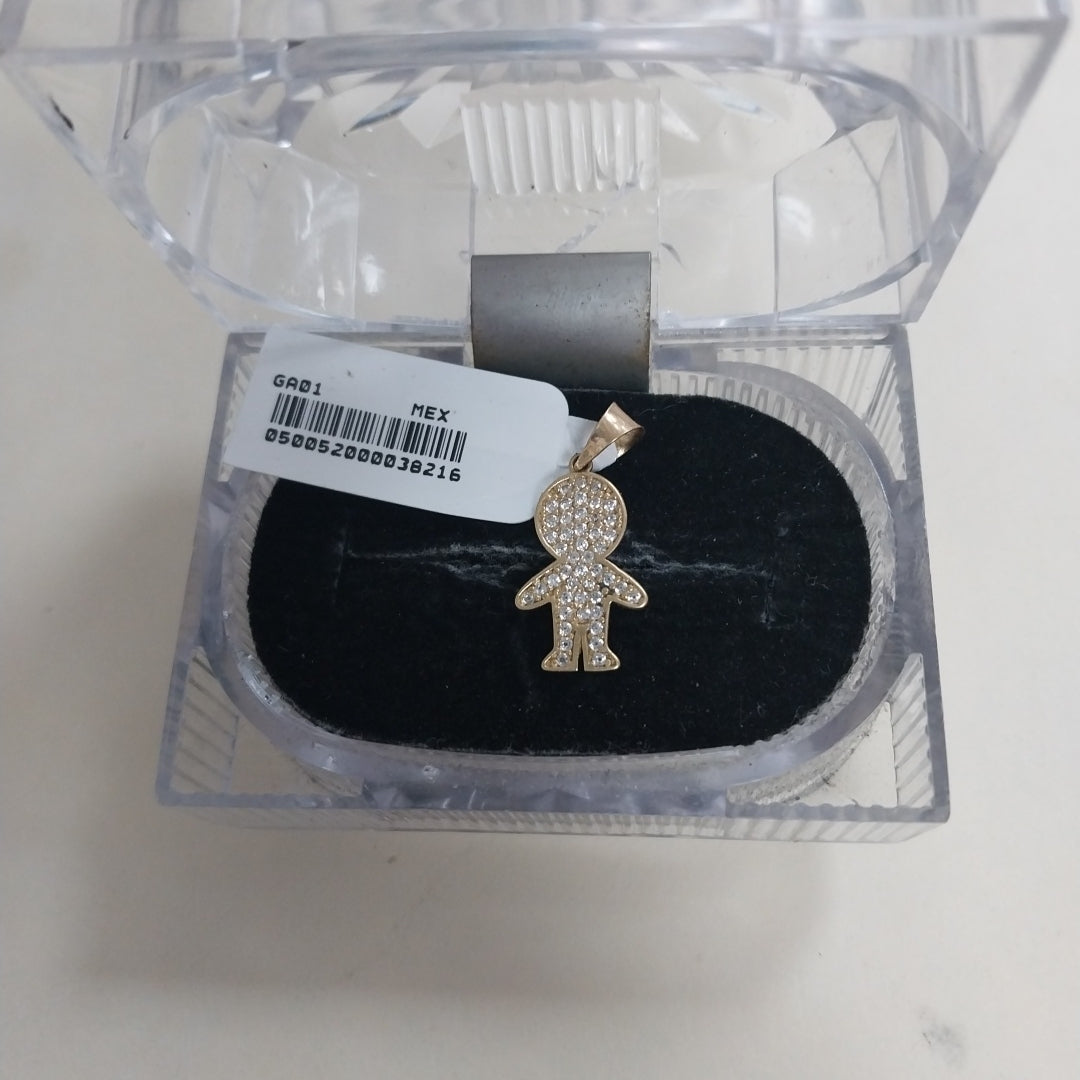 DIJE NIÑO C CIRCONIAS 14K 1.2 GR (NUEVO)
