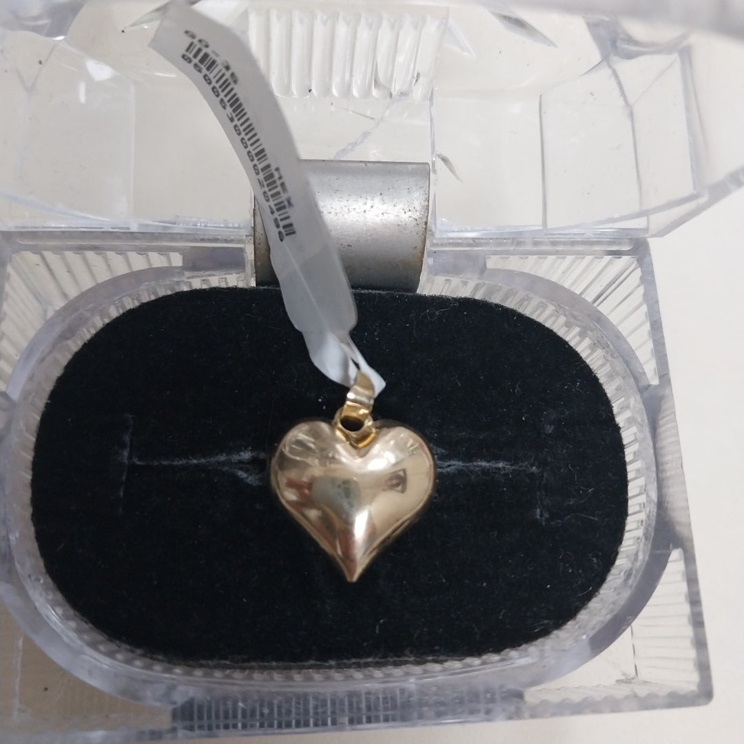 DIJE TEJIDO CORAZON LISO 14K 1.3 GR (NUEVO)