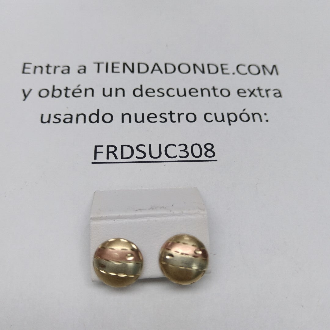 BROQUELES PAR ORO 14 K 1,20 GRMS (SEMINUEVO)