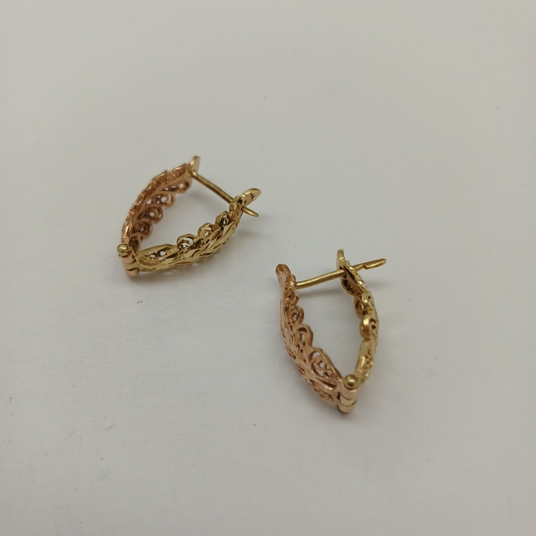 ARRACADAS PAR ORO 14 K 4.6 GRMS (SEMINUEVO)
