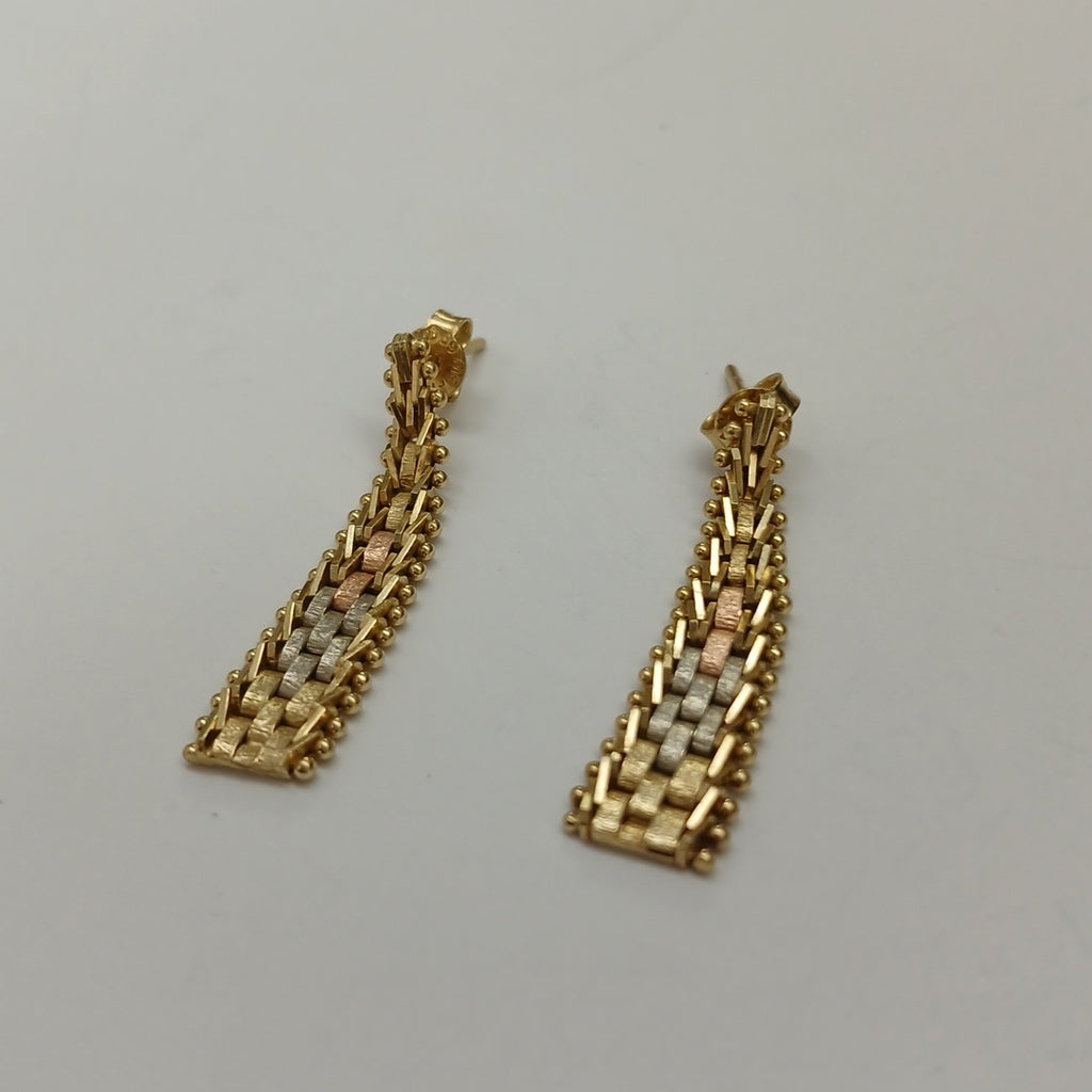 BROQUELES PAR ORO 14 K 3.6 GRMS (SEMINUEVO)