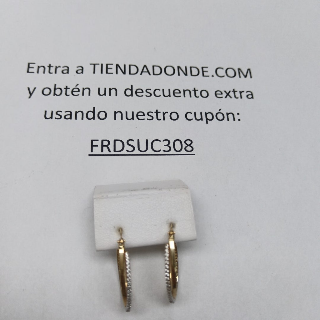 ARRACADAS PAR ORO, RODIADO 14 K 2.8 GRMS (SEMINUEVO)
