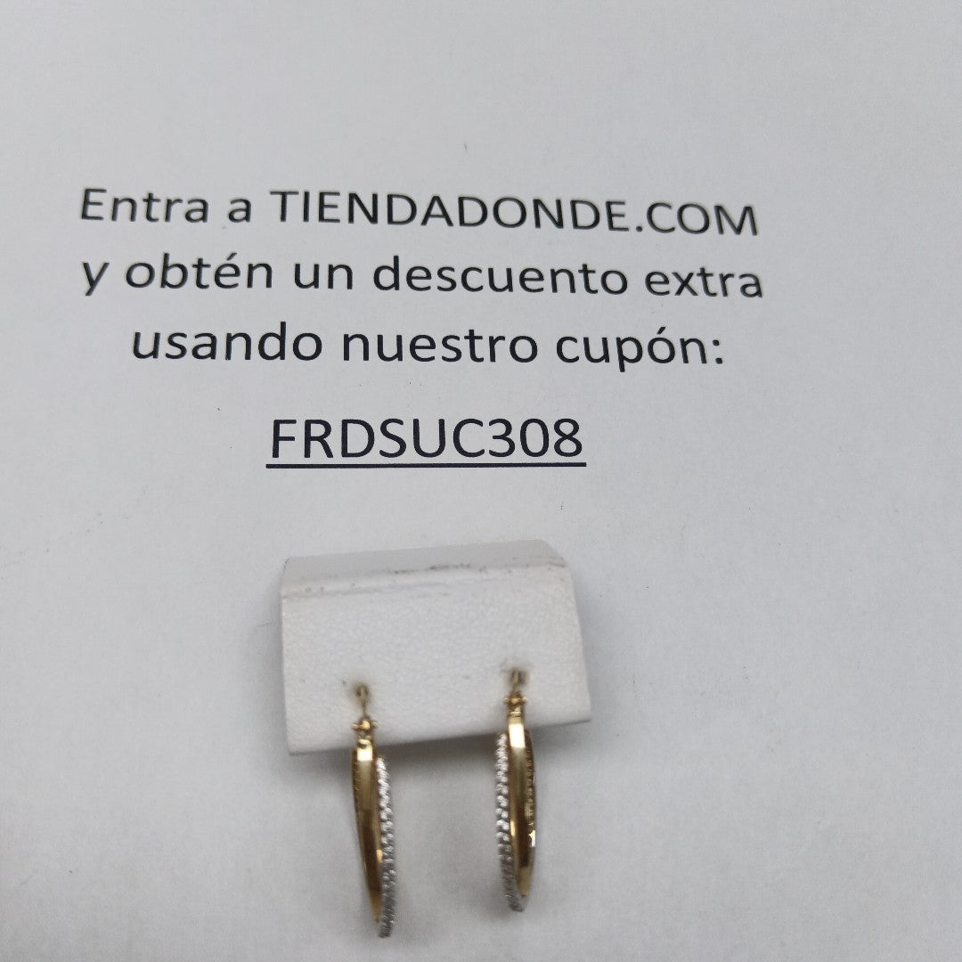 ARRACADAS PAR ORO, RODIADO 14 K 2.8 GRMS (SEMINUEVO)