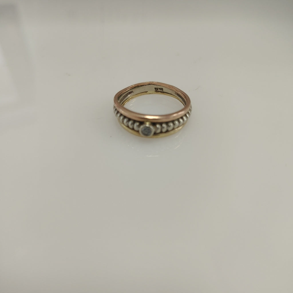 ANILLITO ORO,ORO COMBINADO 10 K 3,30 GRMS (SEMINUEVO)