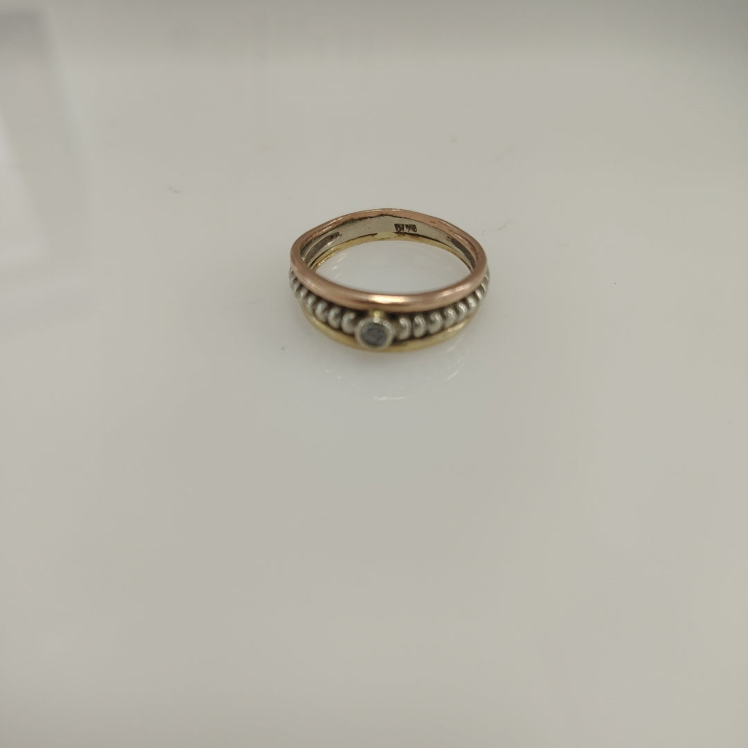 ANILLITO ORO,ORO COMBINADO 10 K 3,30 GRMS (SEMINUEVO)