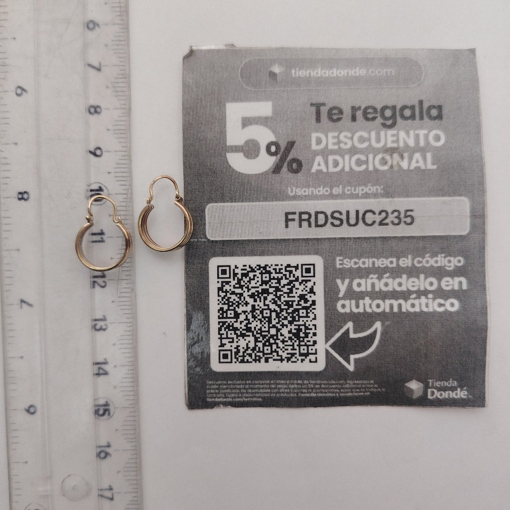 ARRACADAS PAR ORO 10 K 1.3 GRMS (SEMINUEVO)
