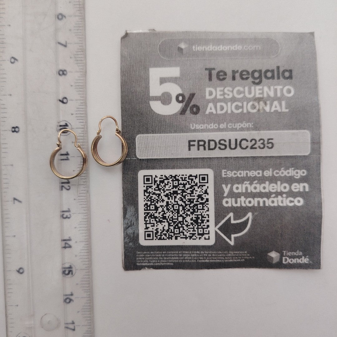 ARRACADAS PAR ORO 10 K 1.3 GRMS (SEMINUEVO)