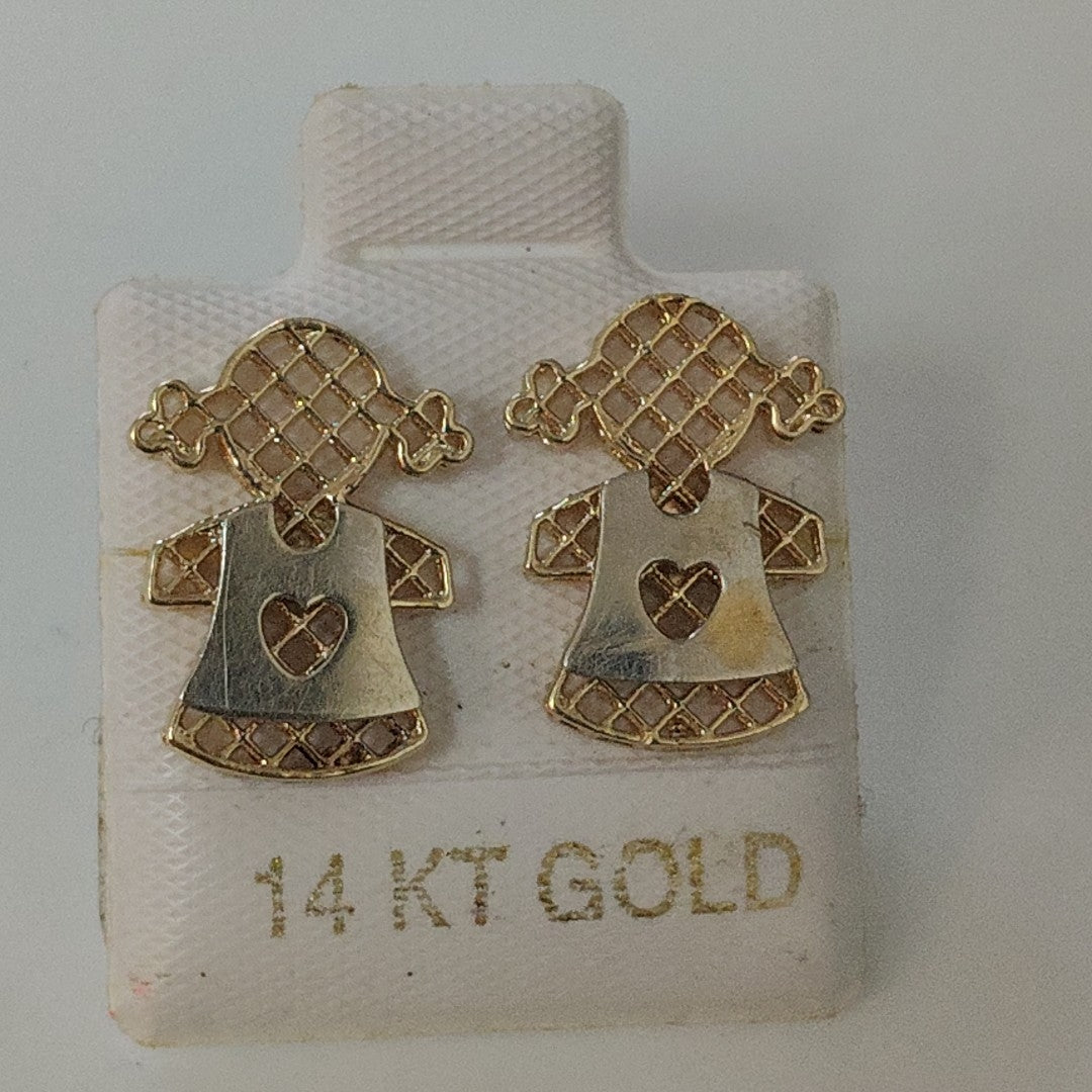 BROQUELES PAR ORO, ORO BLANCO 14 K 1.5 GRMS (SEMINUEVO)