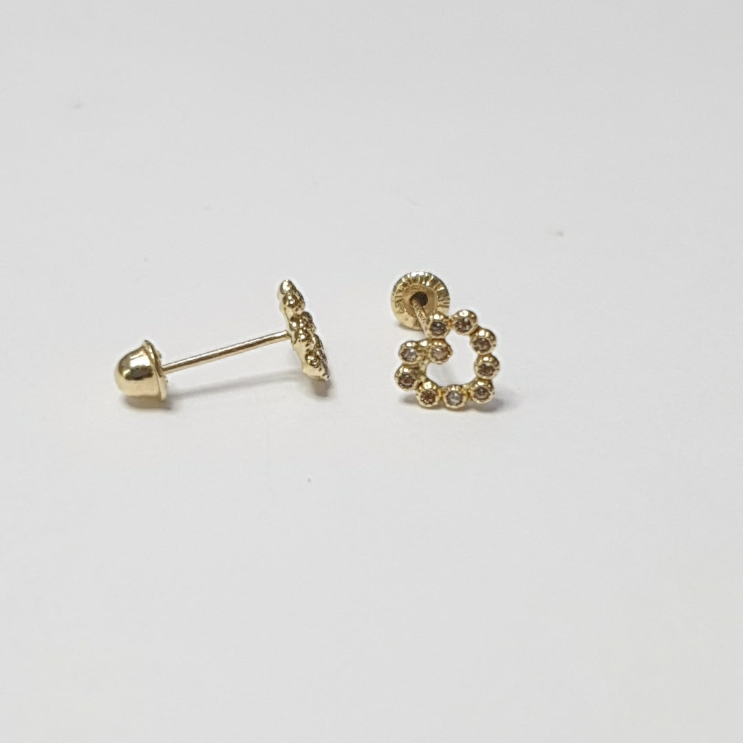 BROQUELES BROQUEL FIG CORAZON 14K 0.23 GR (NUEVO)