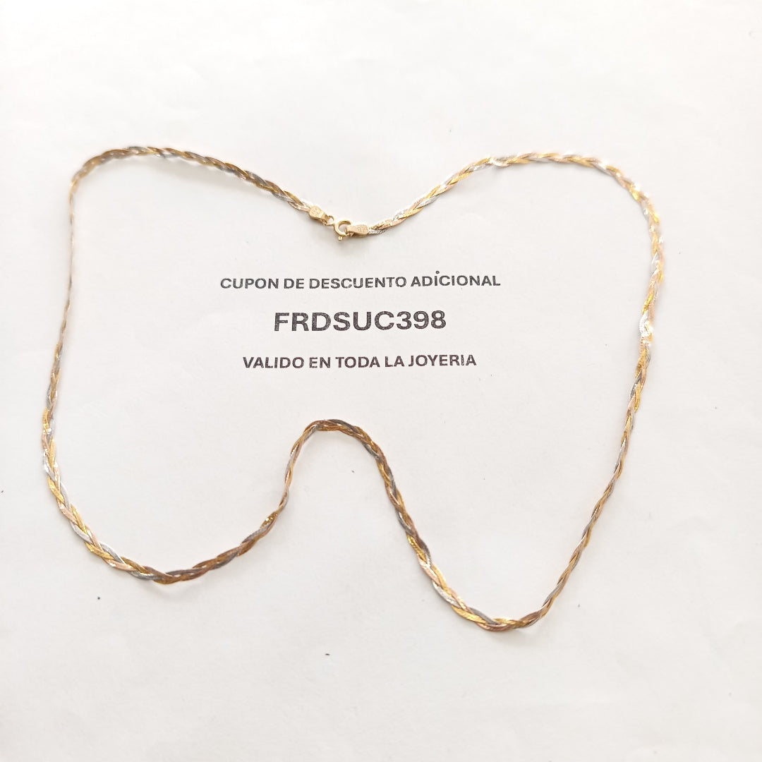 GARGANTILLA ORO, ORO COMBINADO 14 K 3.3 GRMS (SEMINUEVO)