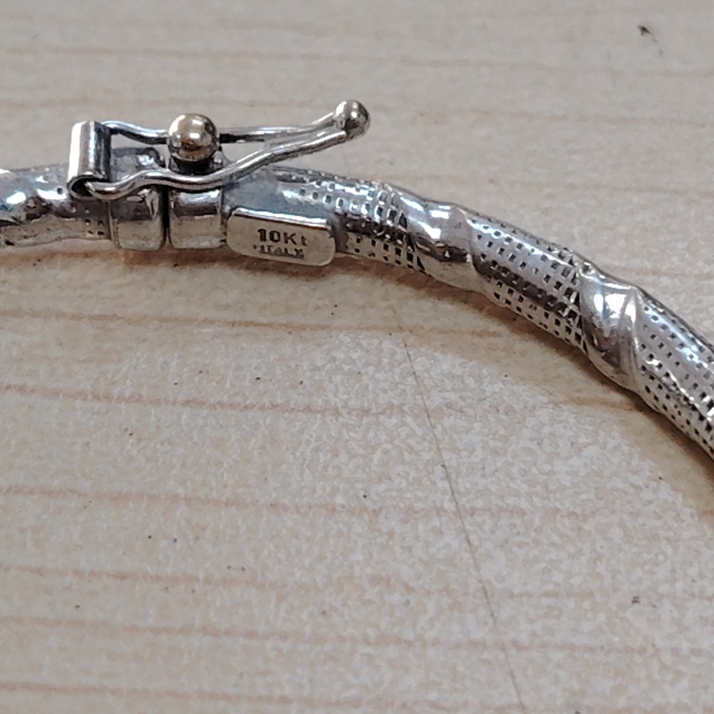 PULSERA RIGIDA ORO BLANCO 10 K 3.3 GRMS (SEMINUEVO)