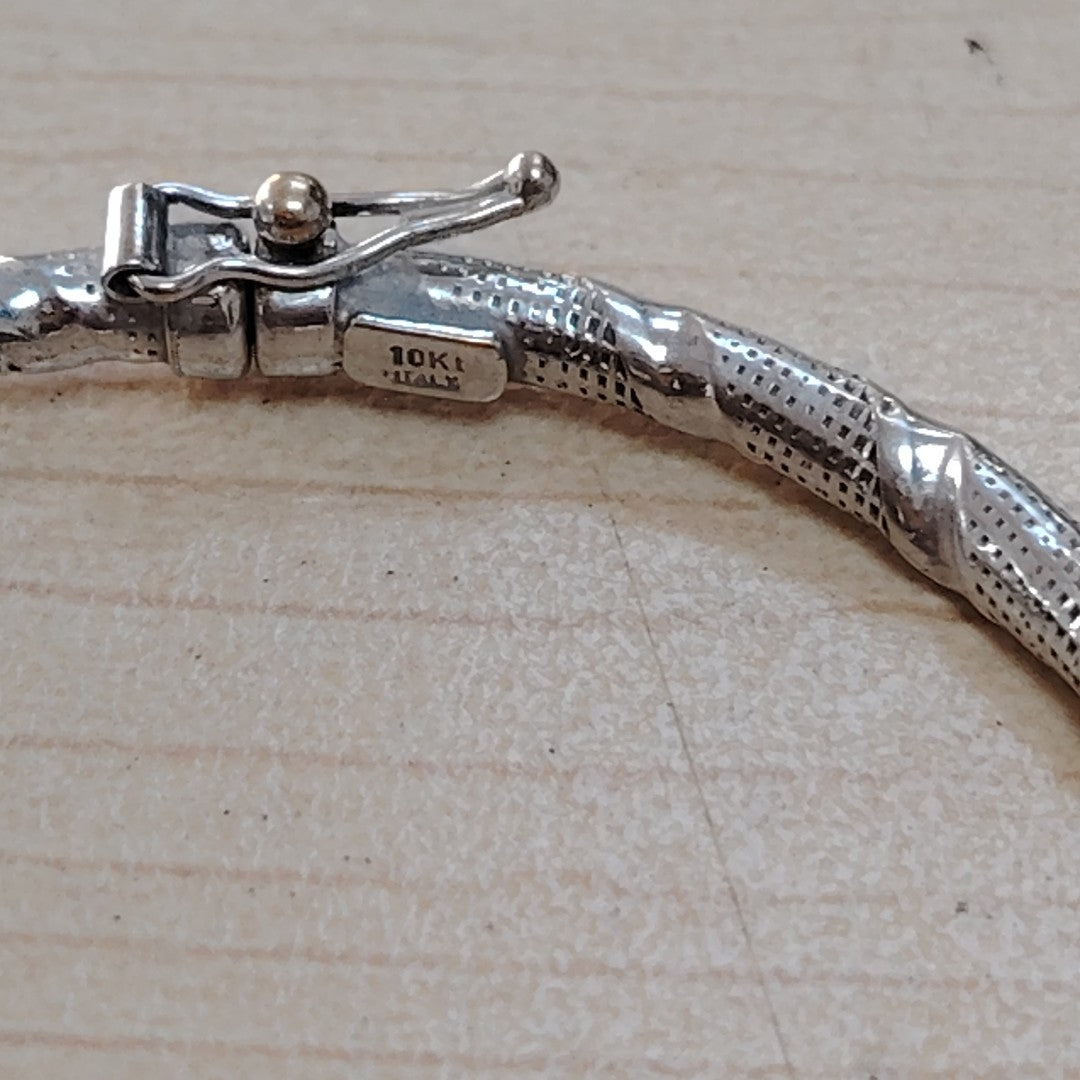 PULSERA RIGIDA ORO BLANCO 10 K 3.3 GRMS (SEMINUEVO)