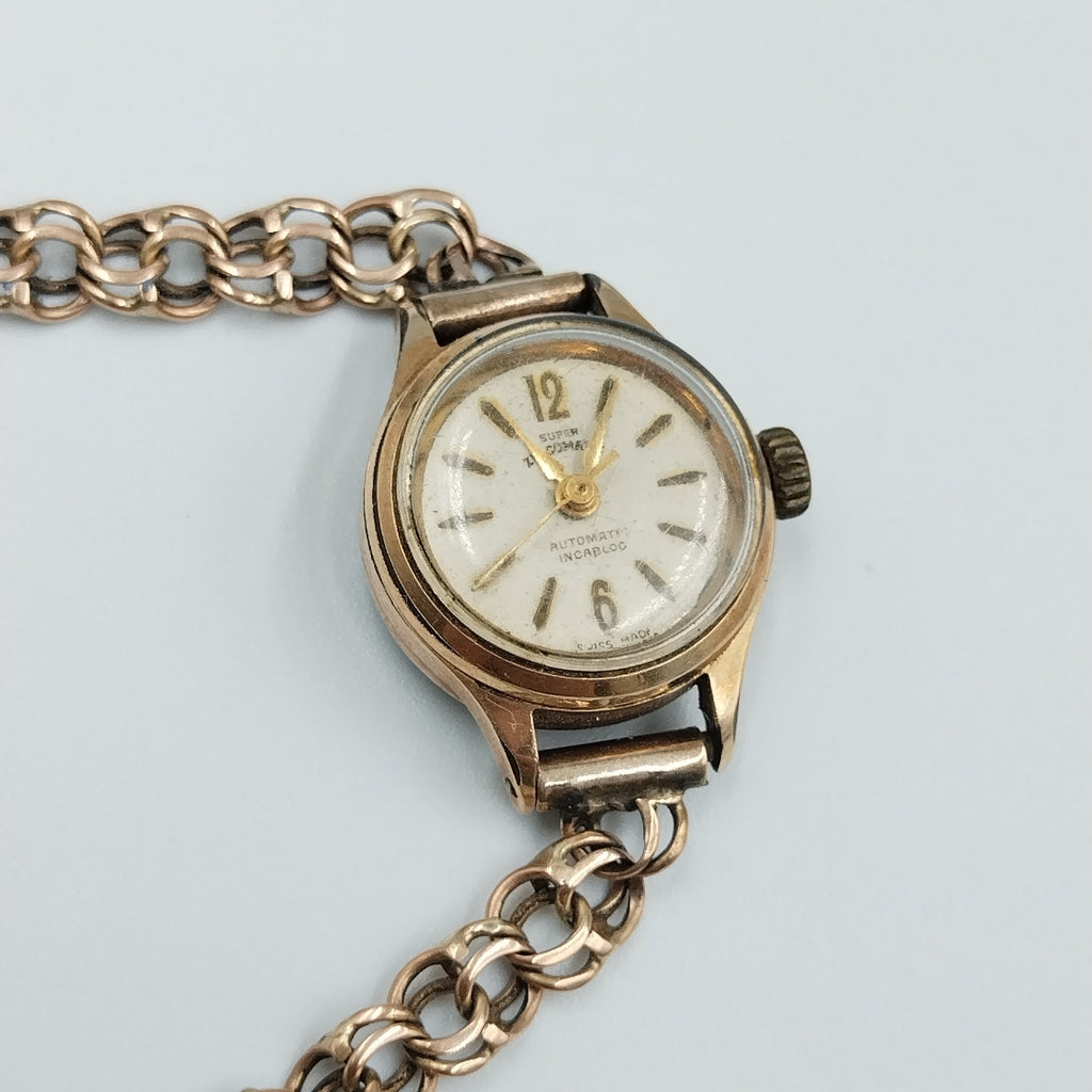 RELOJ CAJA ACERO PULSO ORO ORO 8 K 16.5 GRMS (SEMINUEVO)