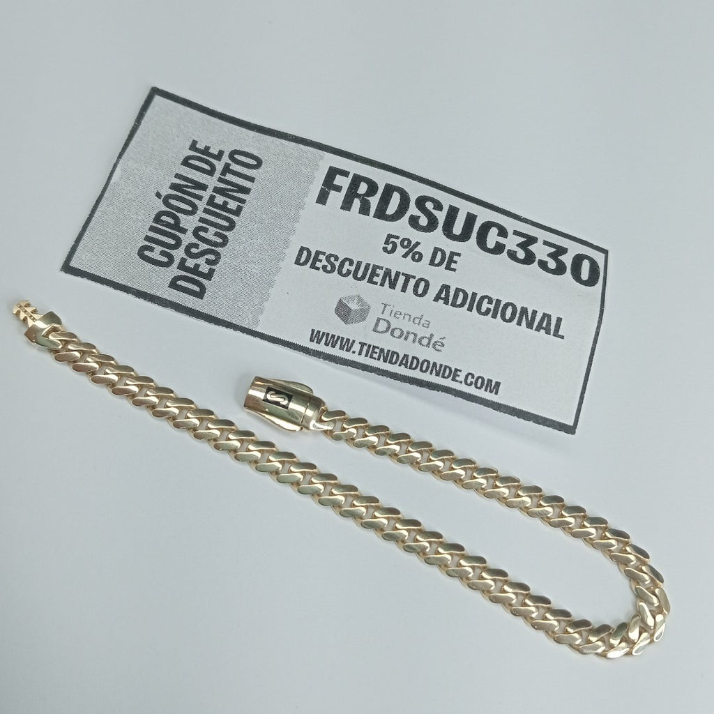 PULSERA MONACO ORO 14K 5.6 (NUEVO)