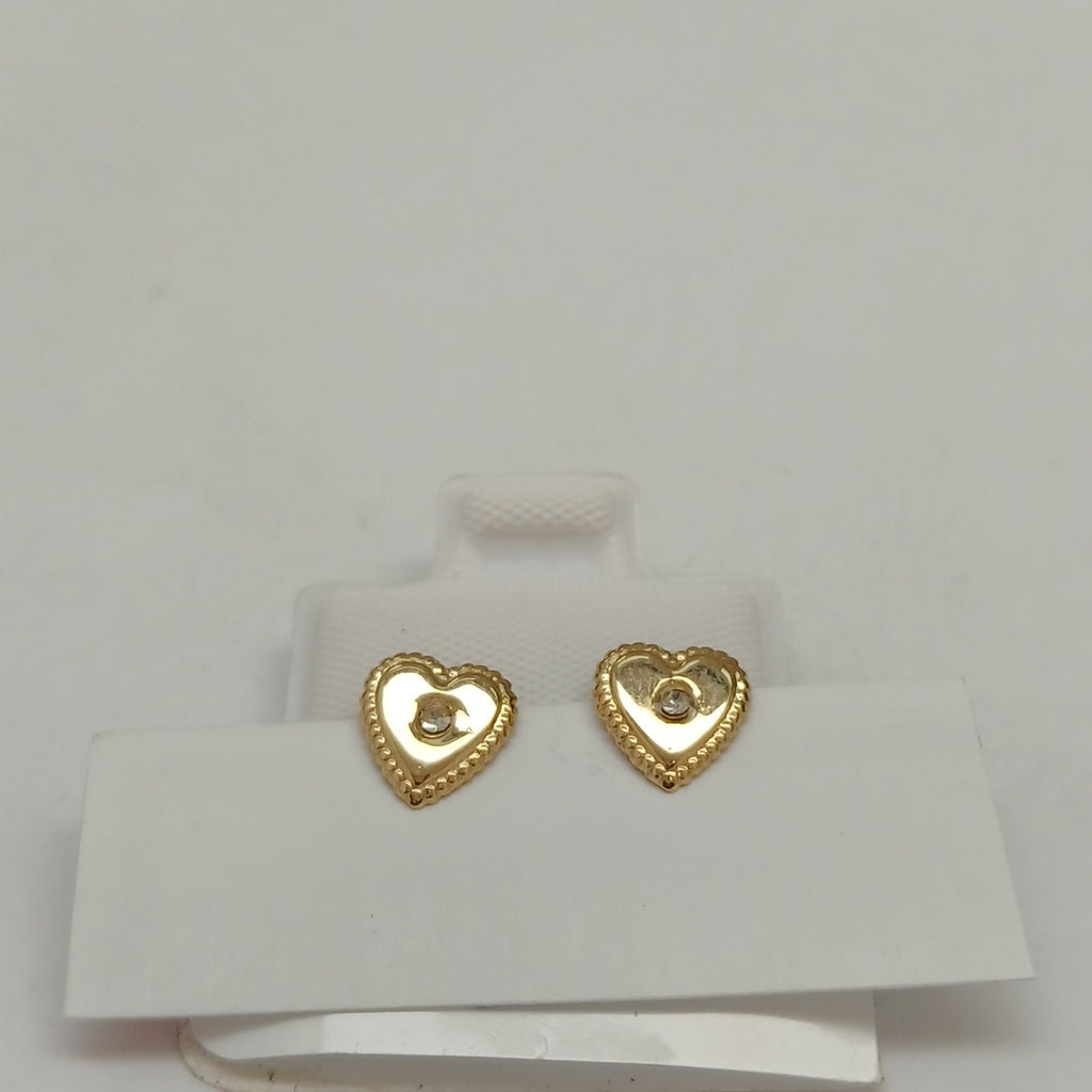 BROQUELES BROQUEL FIG CORAZON C CIRCONIA 14K 0.2614 GR (NUEVO)
