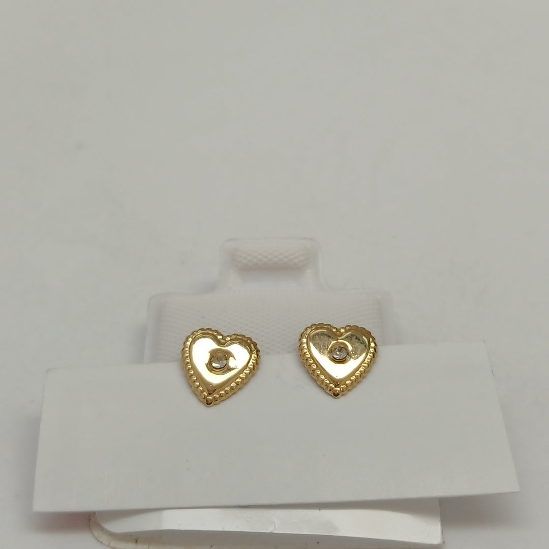 BROQUELES BROQUEL FIG CORAZON C CIRCONIA 14K 0.2614 GR (NUEVO)