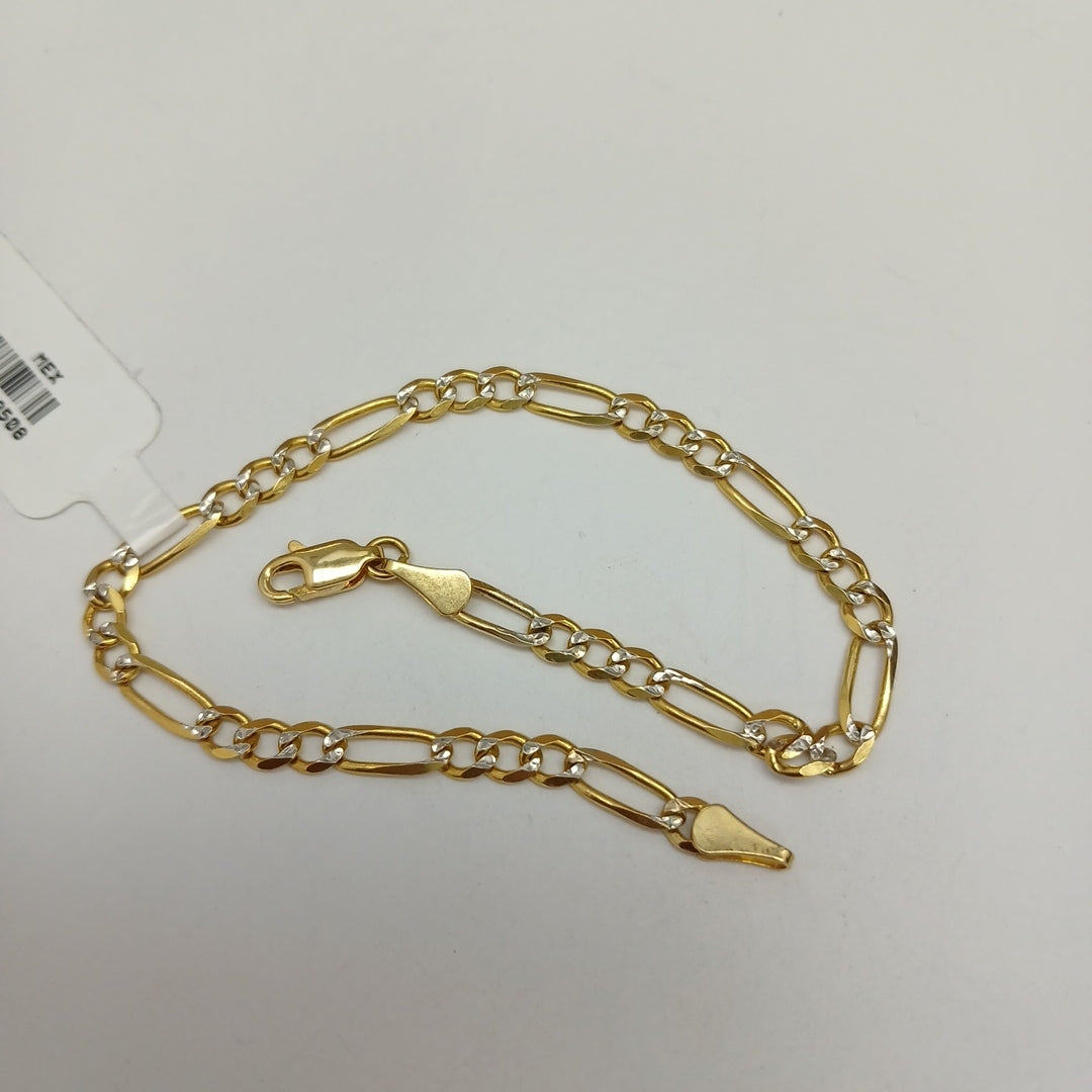 PULSERA 3X1 DIAMANTADA 14K 21 CM 5.2 GR (NUEVO)