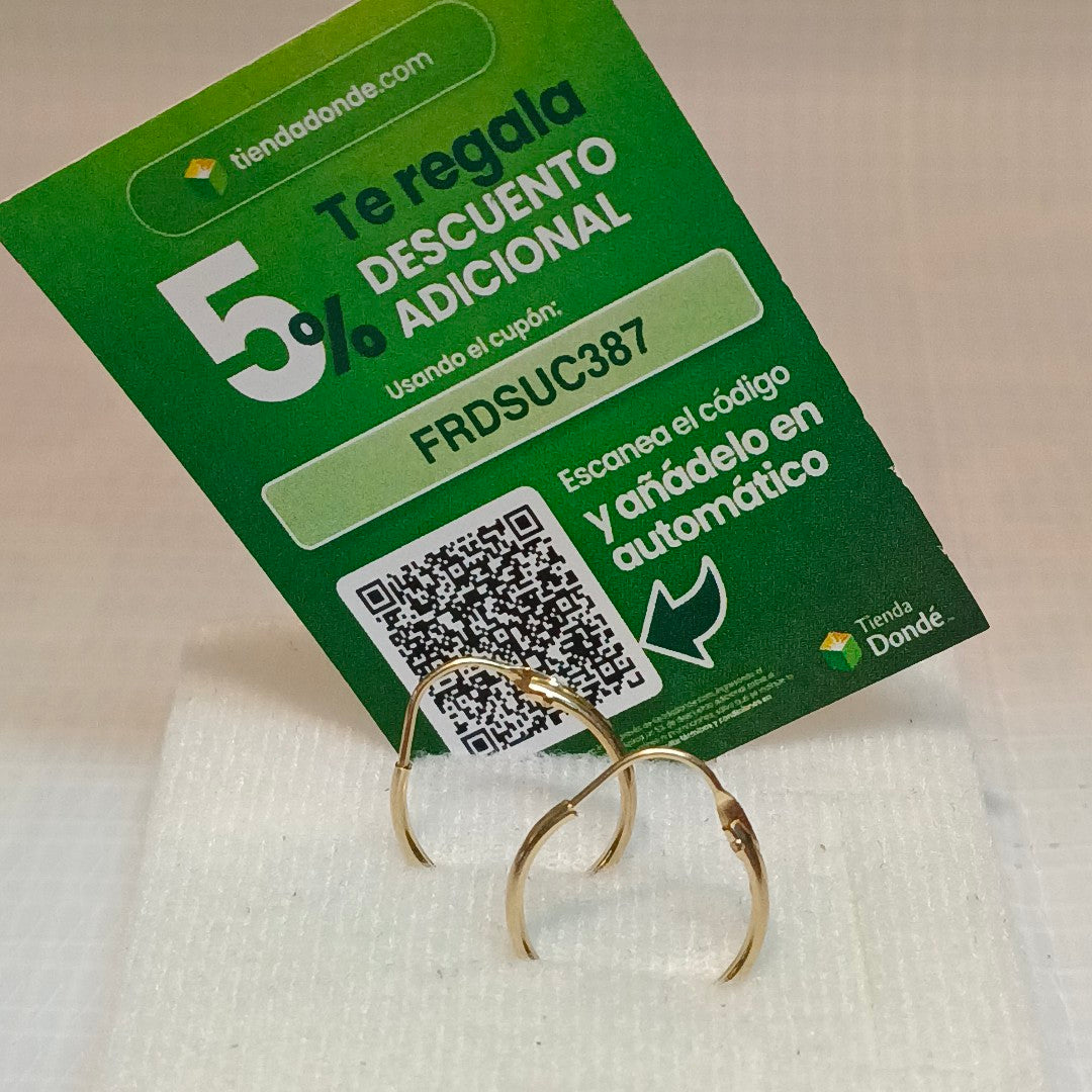 ARRACADAS PAR ORO 10 K 0.8 GRMS (SEMINUEVO)