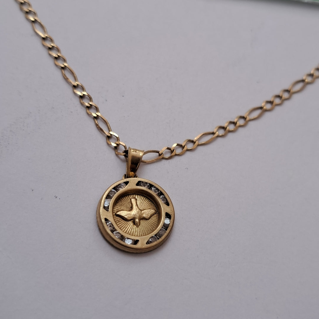 CADENA, MEDALLA RELIGIOSA ORO 10 K 2.8 GRMS (SEMINUEVO)