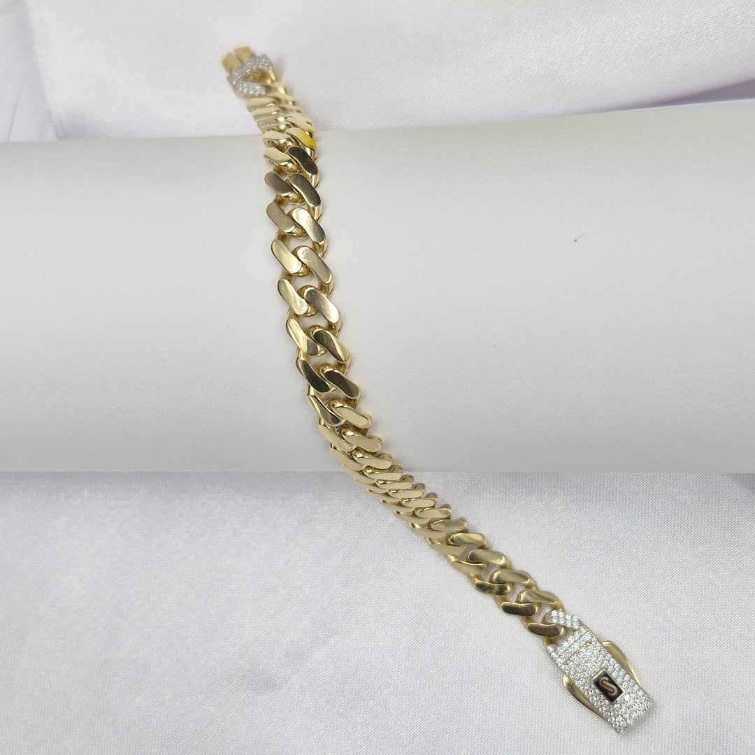PULSERA MONACO ORO 14K 10.2 (NUEVO)