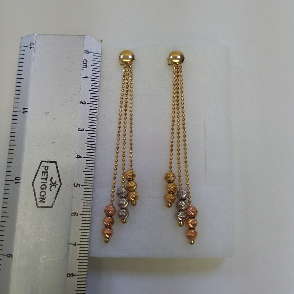 BROQUELES PAR ORO,ORO COMBINADO,PLATA 14 K 4,50 GRMS (SEMINUEVO)
