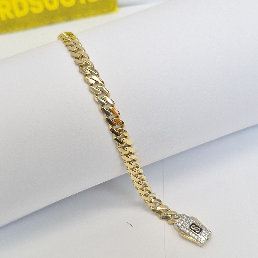 PULSERA MONACO ORO 14K 5.6 (NUEVO)