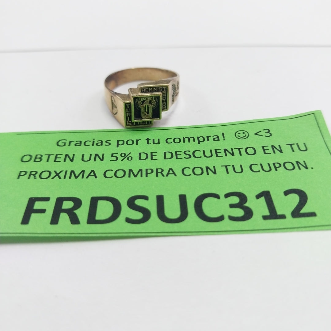 ANILLO DE GRADUACIÓN ORO 8 K 4.7 GRMS (SEMINUEVO)