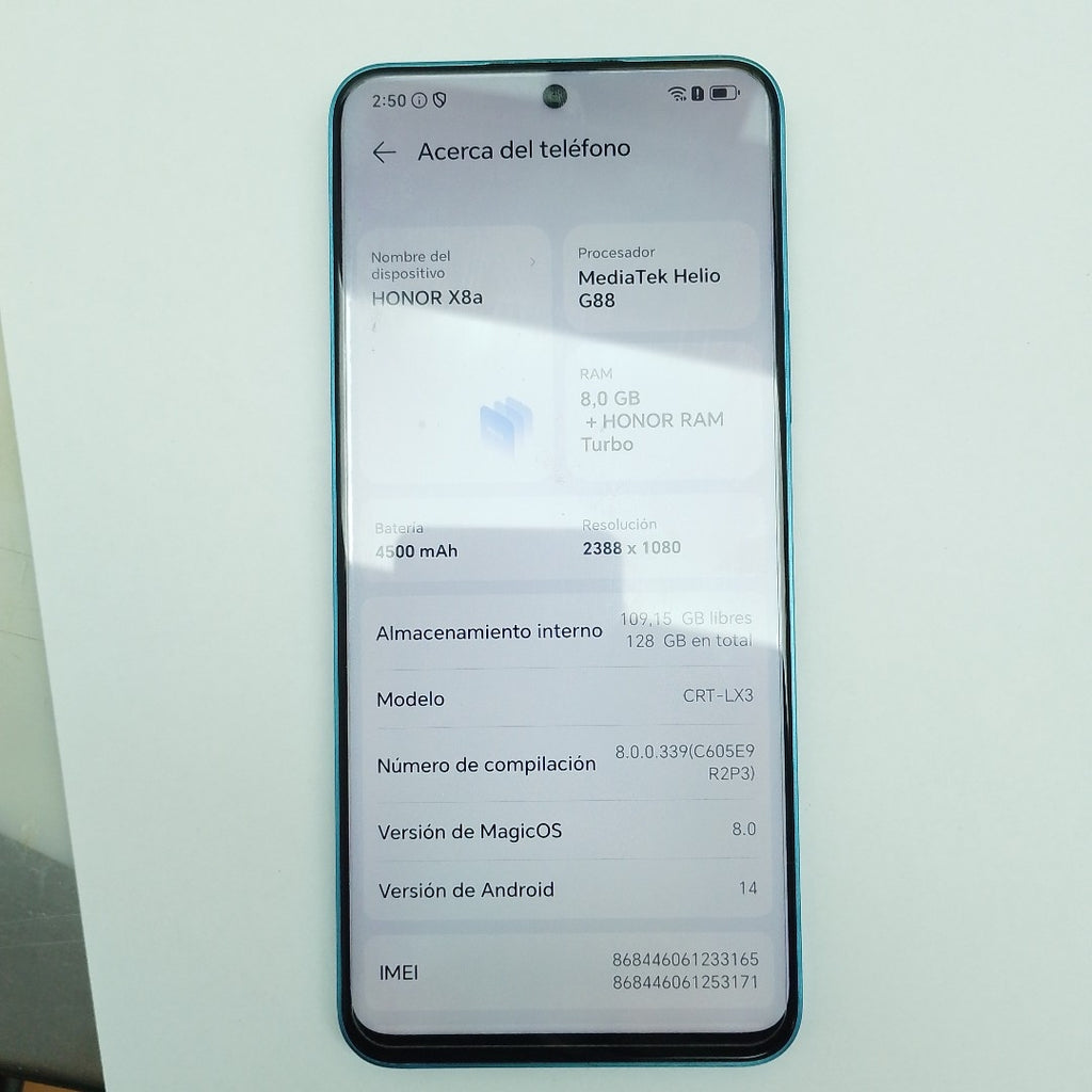 CELULAR HONOR X8A CRT-LX3 (2023) 128 GB 8 GB RAM (SEMINUEVO)