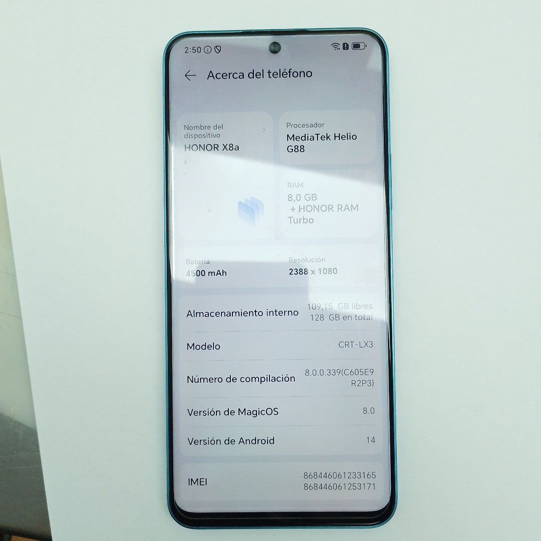 CELULAR HONOR X8A CRT-LX3 (2023) 128 GB 8 GB RAM (SEMINUEVO)