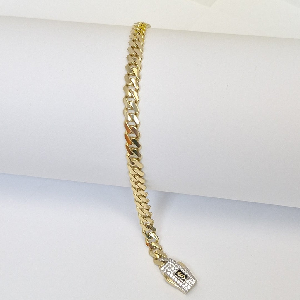 PULSERA CABALLERO MONACO ORO 14K 6.2 (NUEVO)