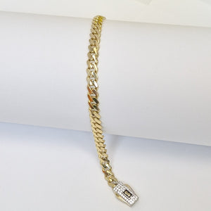 PULSERA CABALLERO MONACO ORO 14K 6.2 (NUEVO)