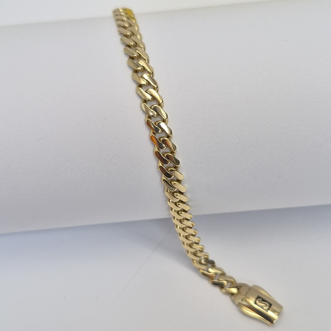 PULSERA MONACO ORO 14K 5.5 (NUEVO)