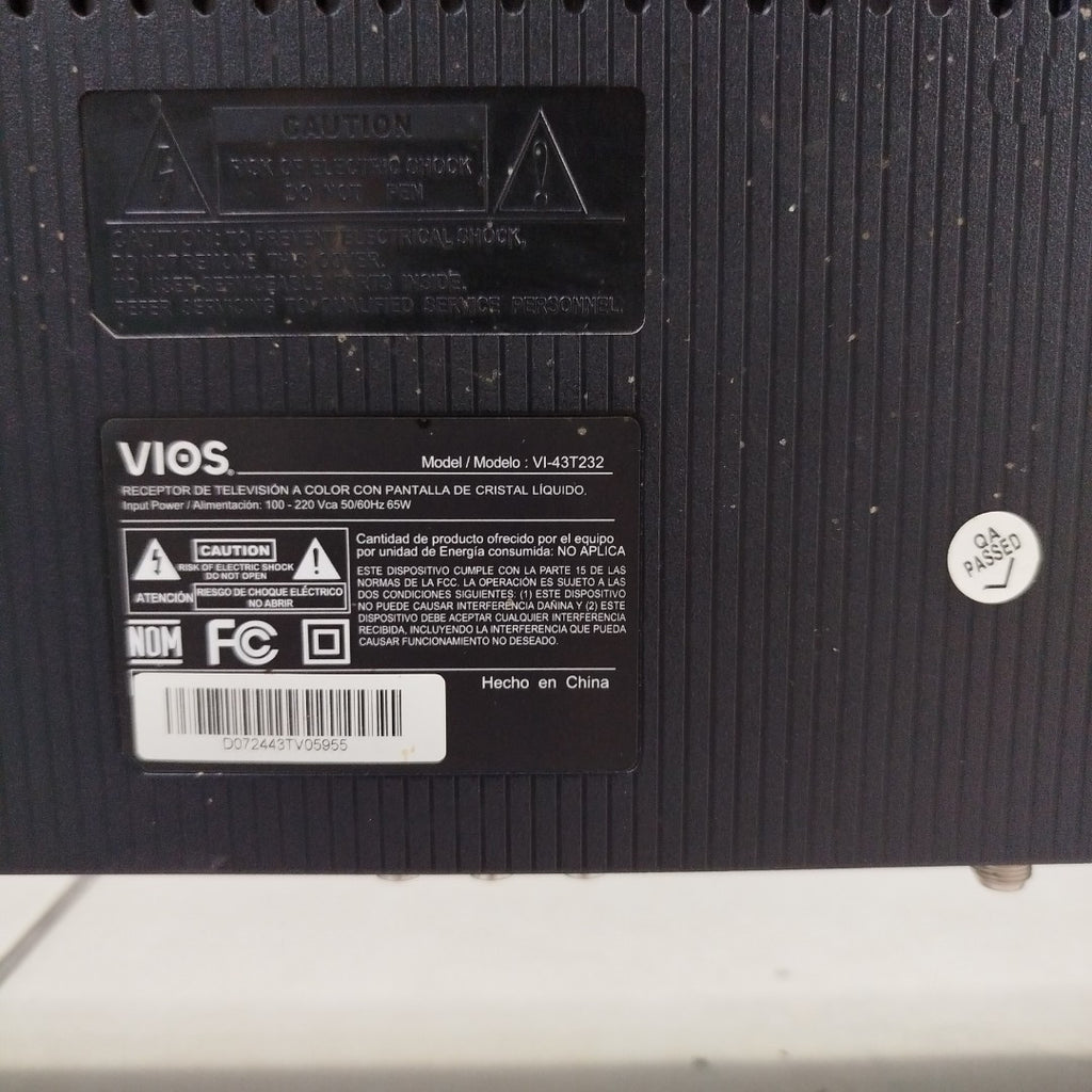 PANTALLA VIOS VI-43T232 43" LED (SEMINUEVO)