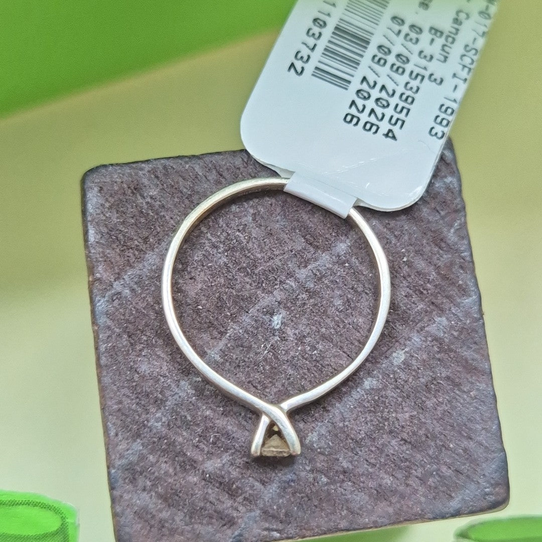 SOLITARIO ORO BLANCO 14 K 1.2 GRMS (SEMINUEVO)