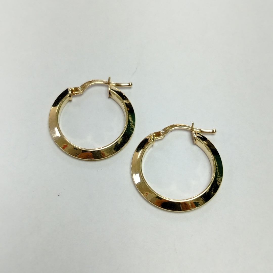 ARRACADAS PAR ORO 14 K 1.7 GRMS (SEMINUEVO)