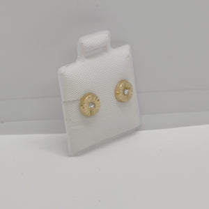 BROQUELES BROQUEL FIG BOTON C CIRCONIA 14K 0.2916 GR (NUEVO)
